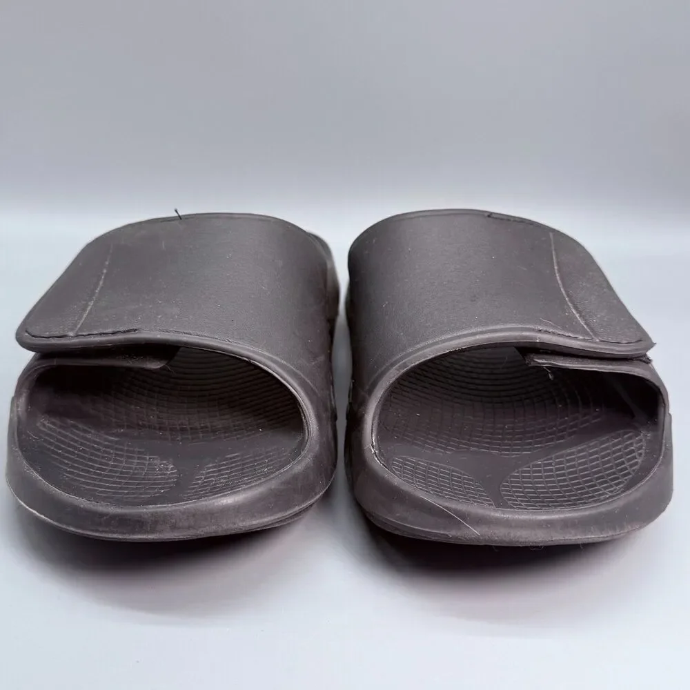 OOFOS OOahh Men's 13 Black Slip-On Sport Comfort Casual Recovery Slide Sandals
